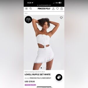 Lovell Ruffle Set White - US 6 / White